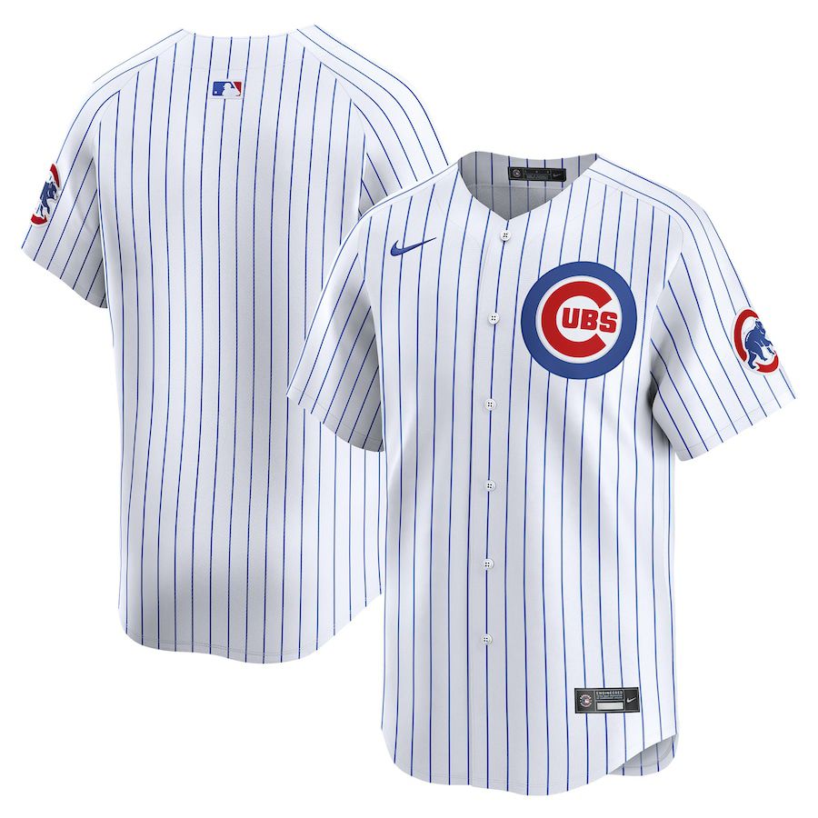 Men Chicago Cubs Blank Nike White Home Limited MLB Jersey